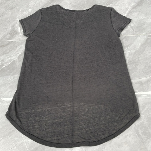 Women's H&M Divided High Low Burnout Short Sleeve Shirt Medium - Picture 8 of 12